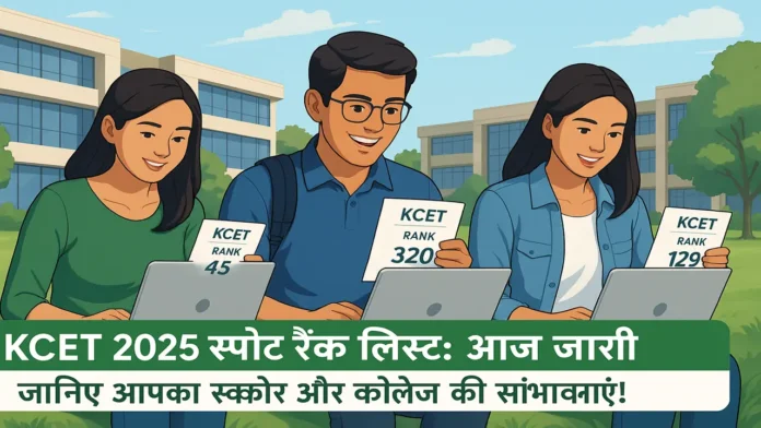 KCET 2025 Spot Rank List Released