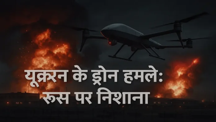 Ukrainian drone strikes hit Russian air bases