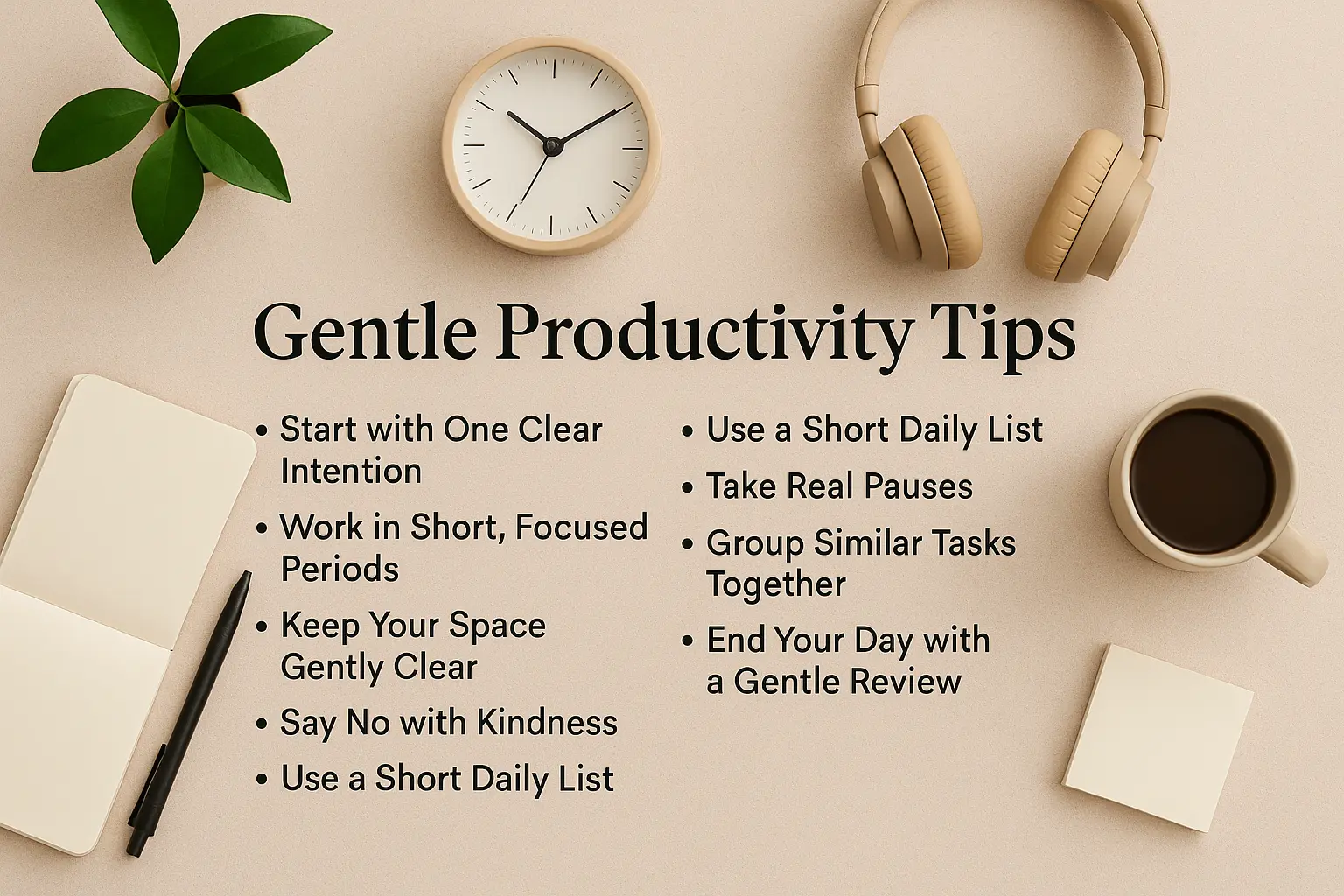 Simple Productivity Tips for a Calmer Day